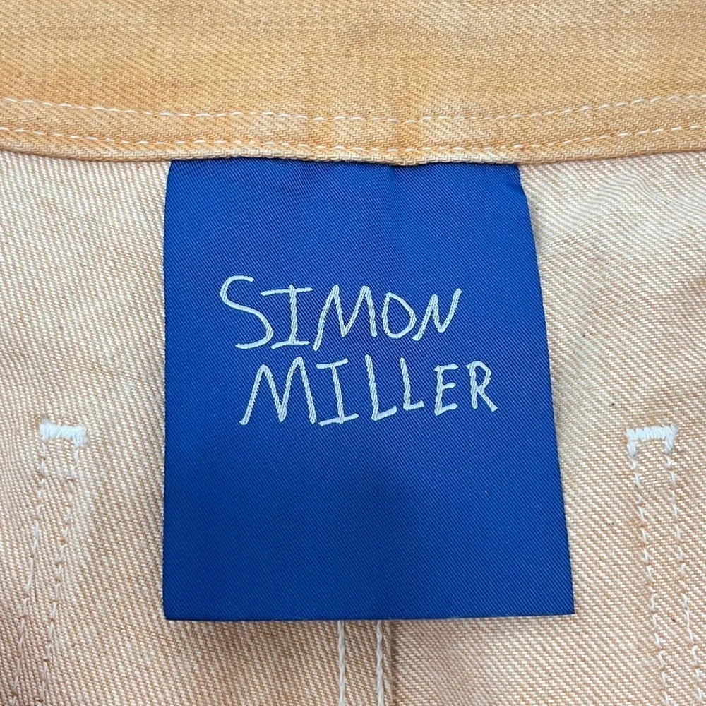 Simon Miller Wide Leg High Rise Denim Jeans Size 29 Gold Orange 100% Cotto - Picture 8 of 15